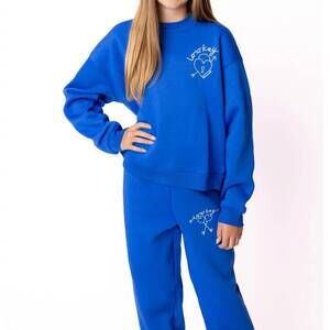 NEW THEME molly low key crewneck sweatshirt in blue